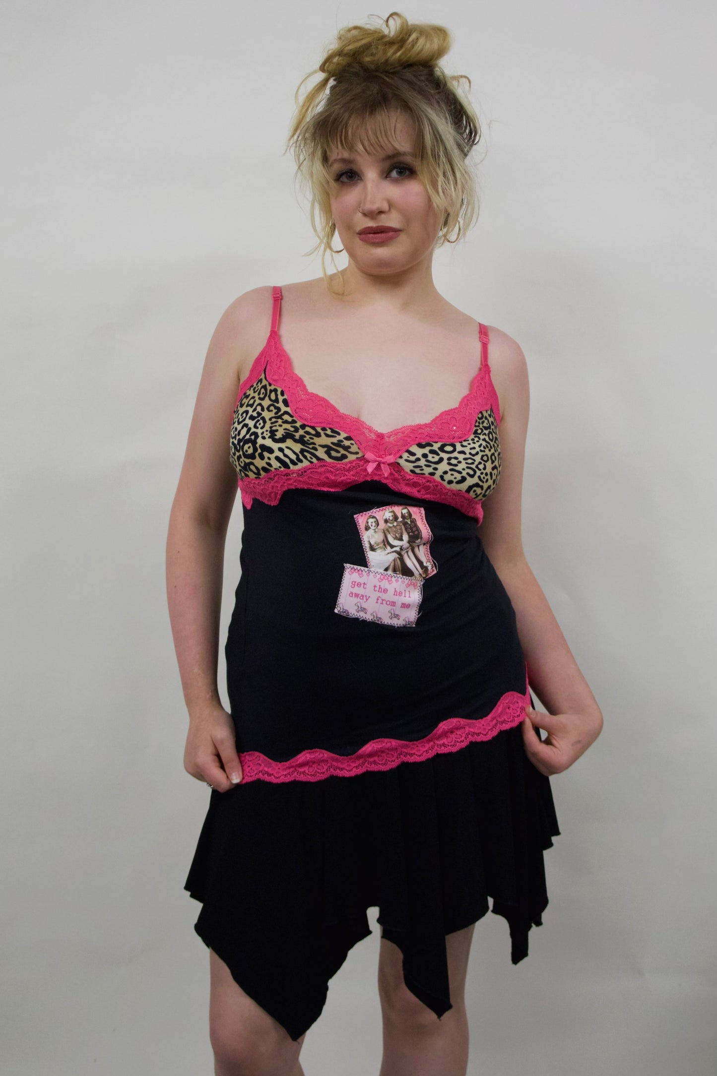 Get away from me pink and cheetah tank