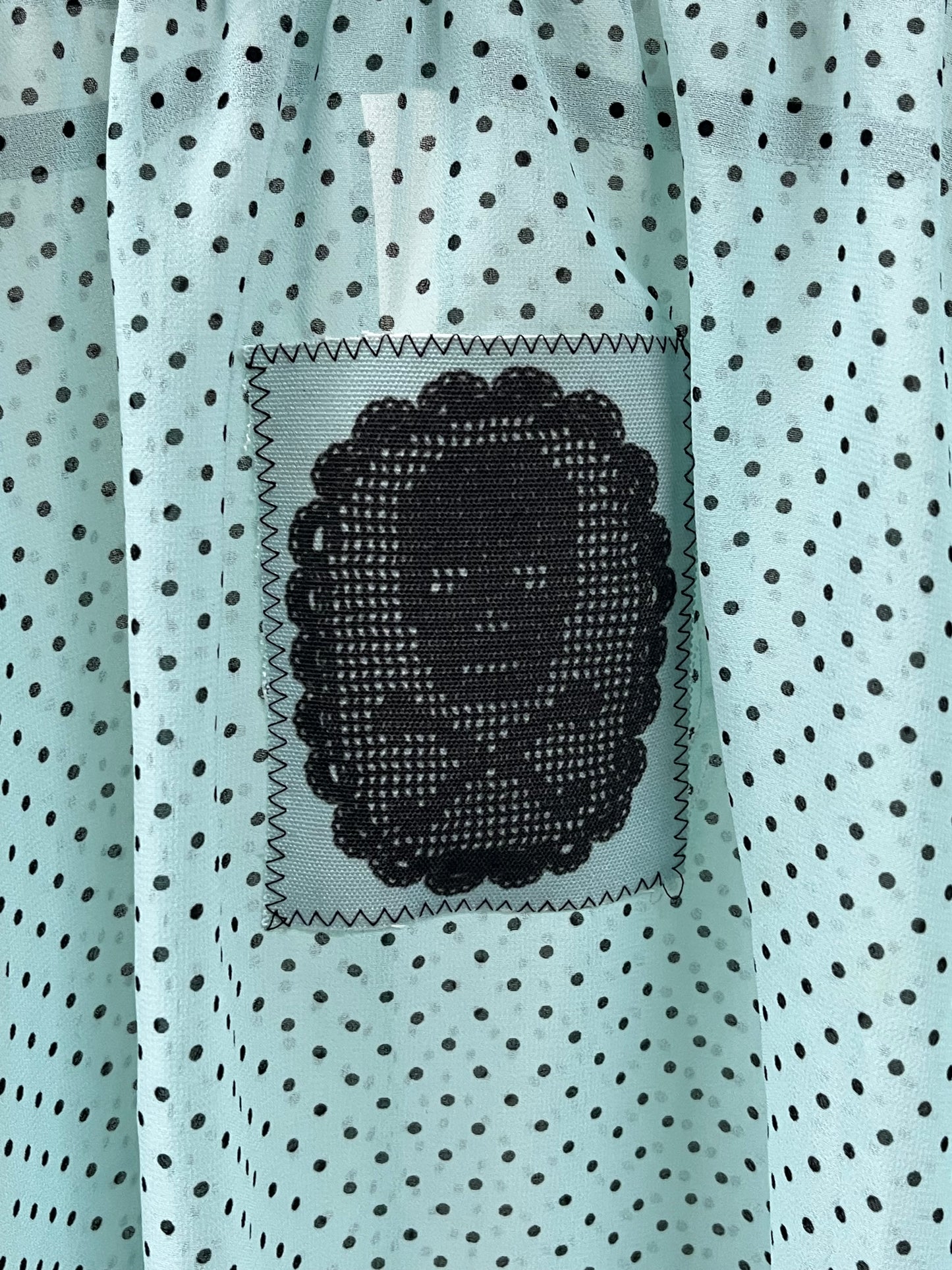 Skull polka dot bustier top