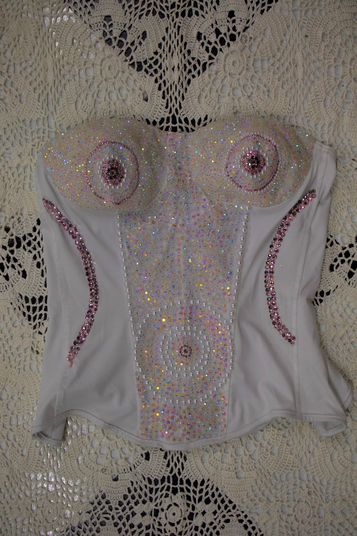 Crystal bodice corset