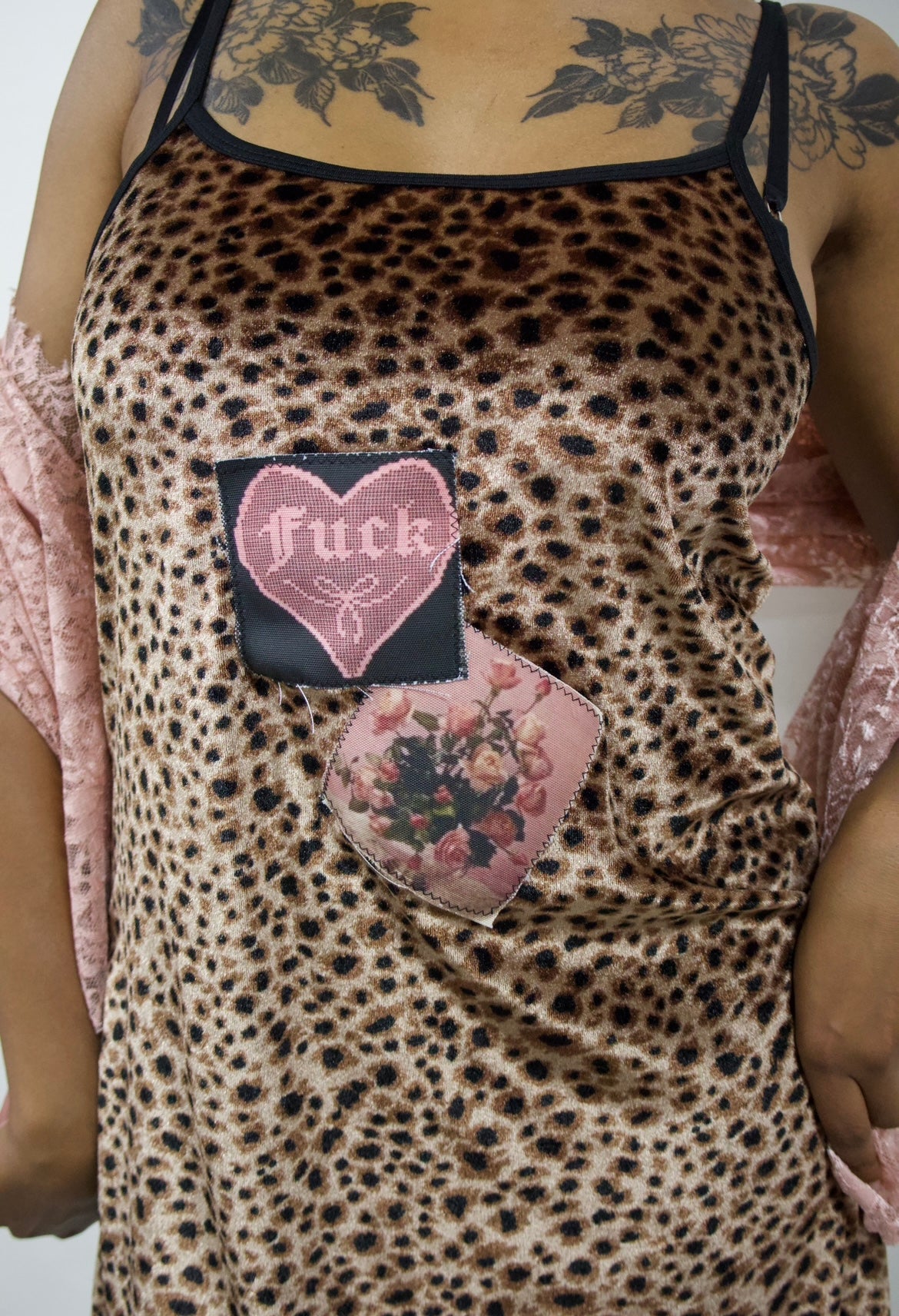 Velvet cheetah dress