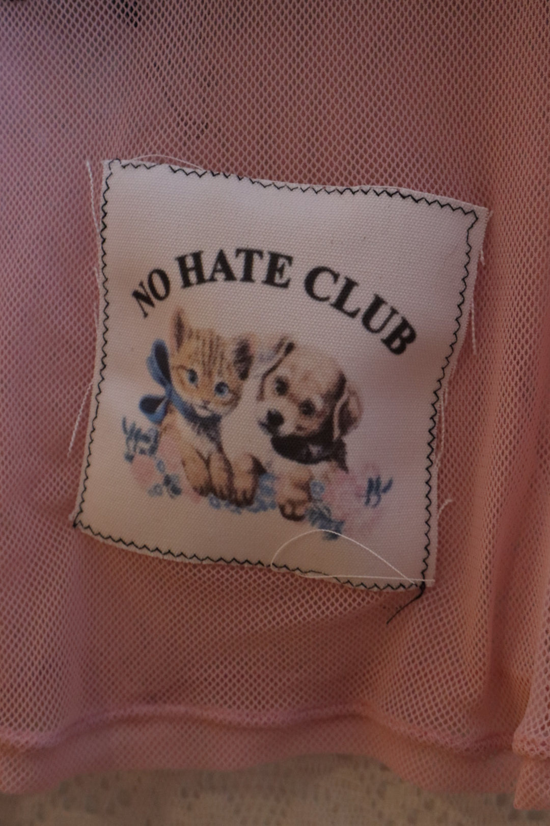 No hate club mesh tank