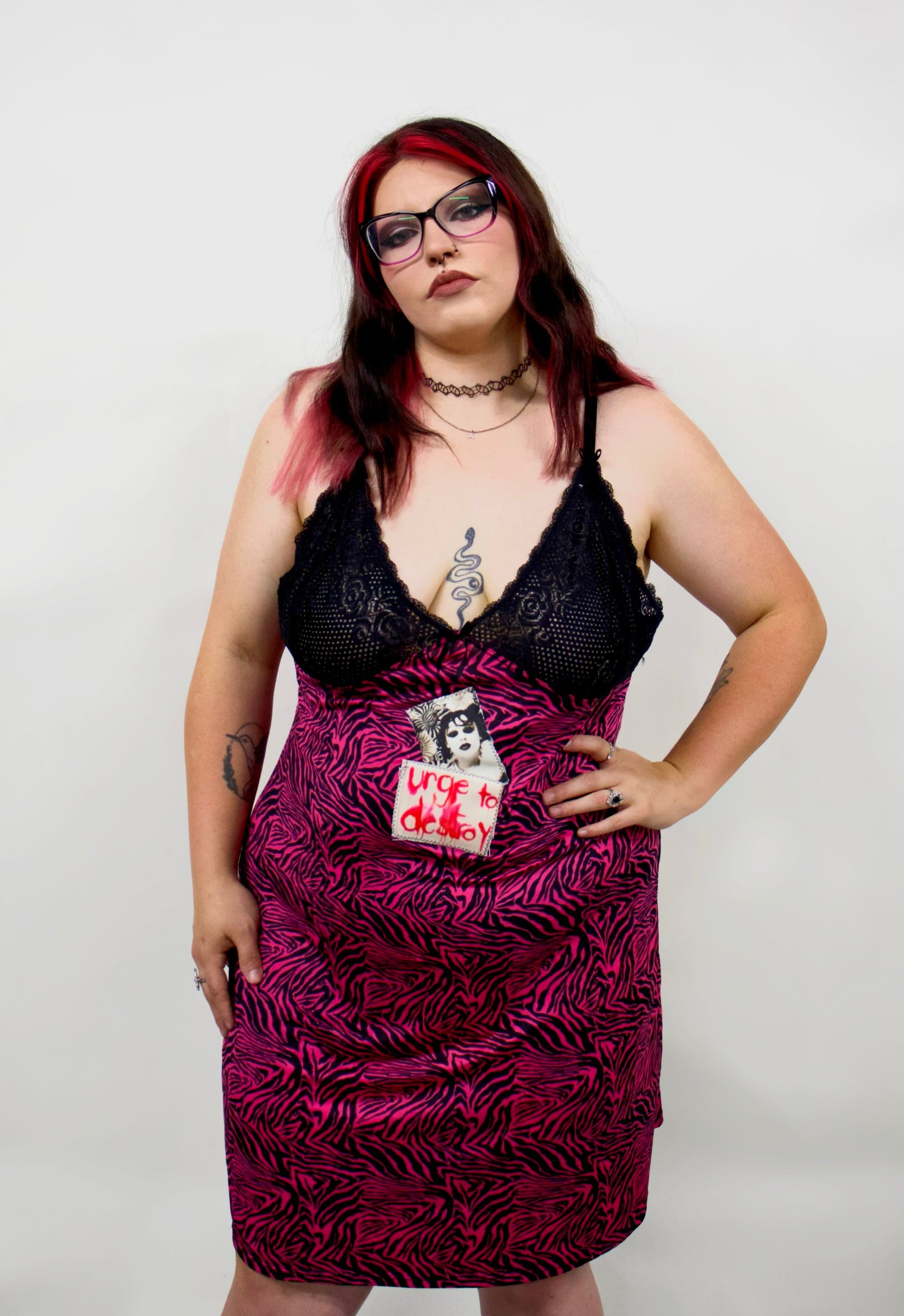 Urge to destroy zebra dress