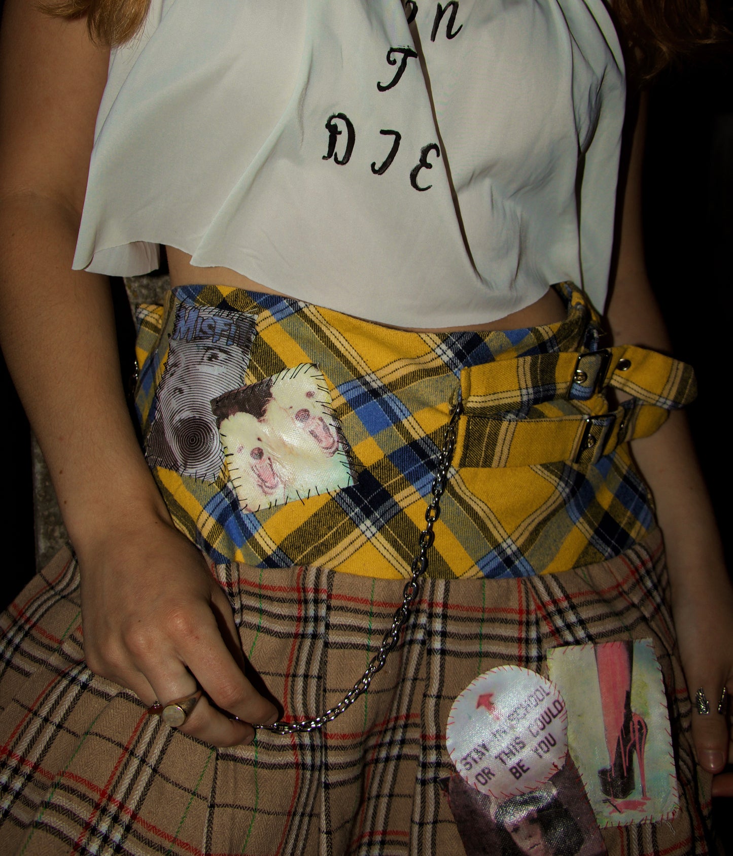 Stay in school chain mini skirt