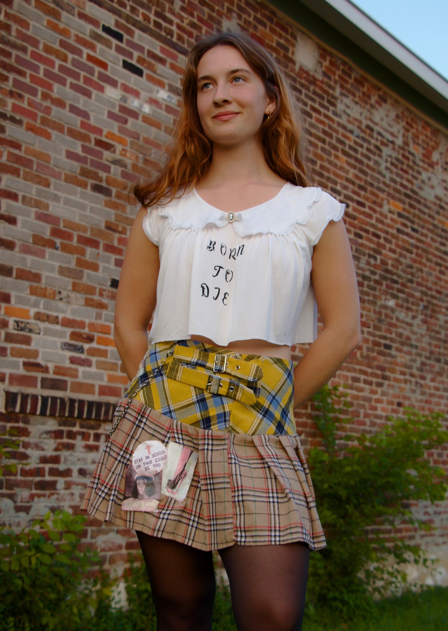 Born to die cameo silk top