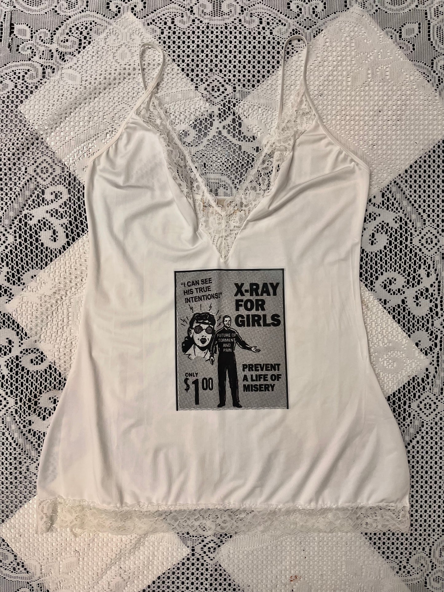 X-ray for girls hand printed slip