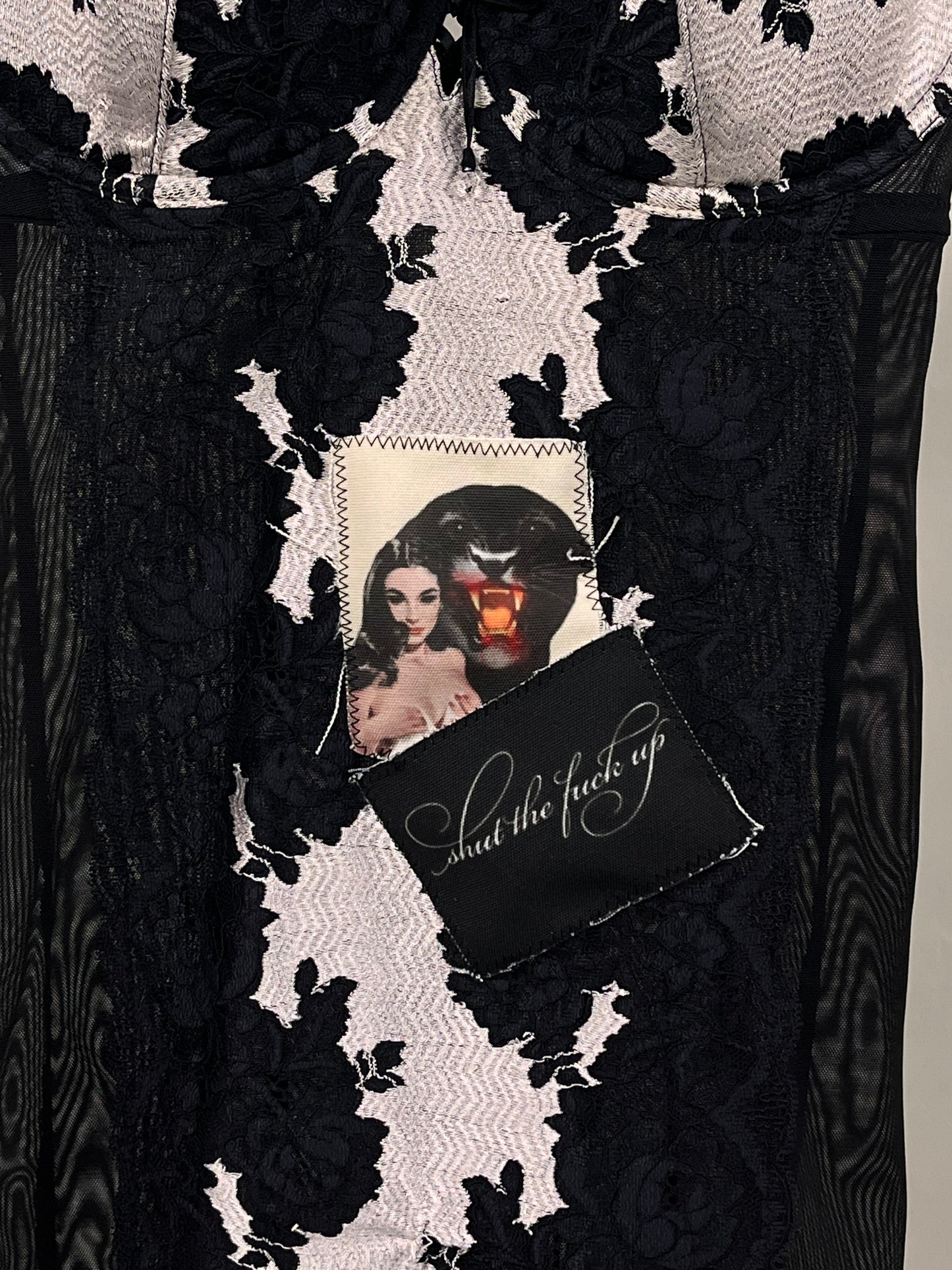 Panther girl corset top