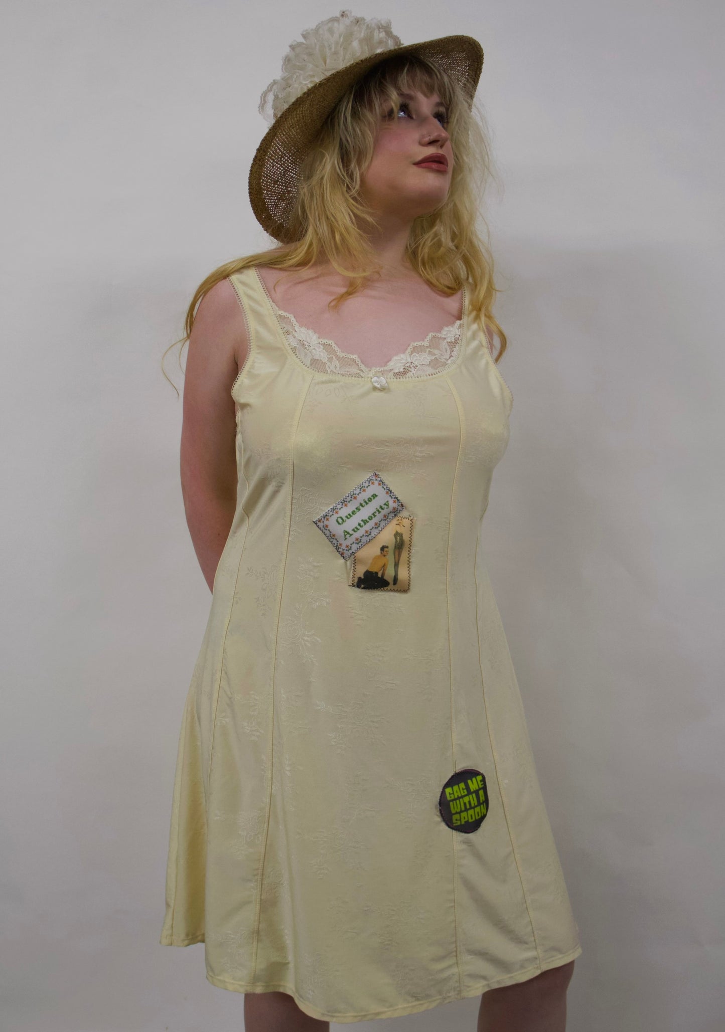 Butter yellow midi dress