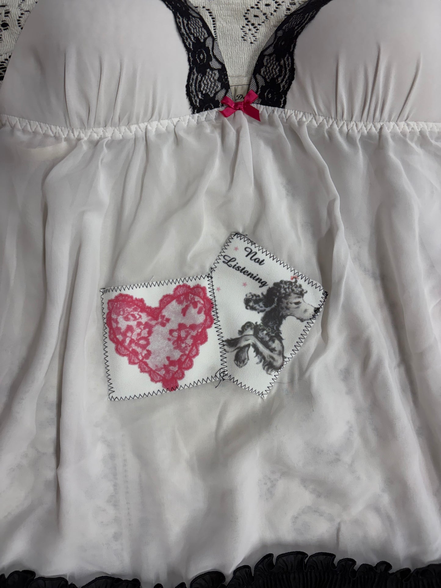 Not listening baby doll top