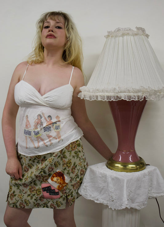 Where the boys are white sequin tank