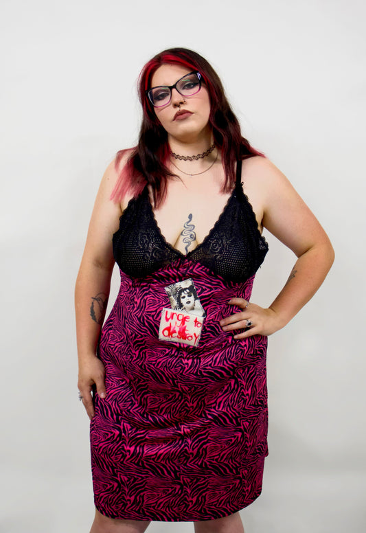 Urge to destroy zebra dress
